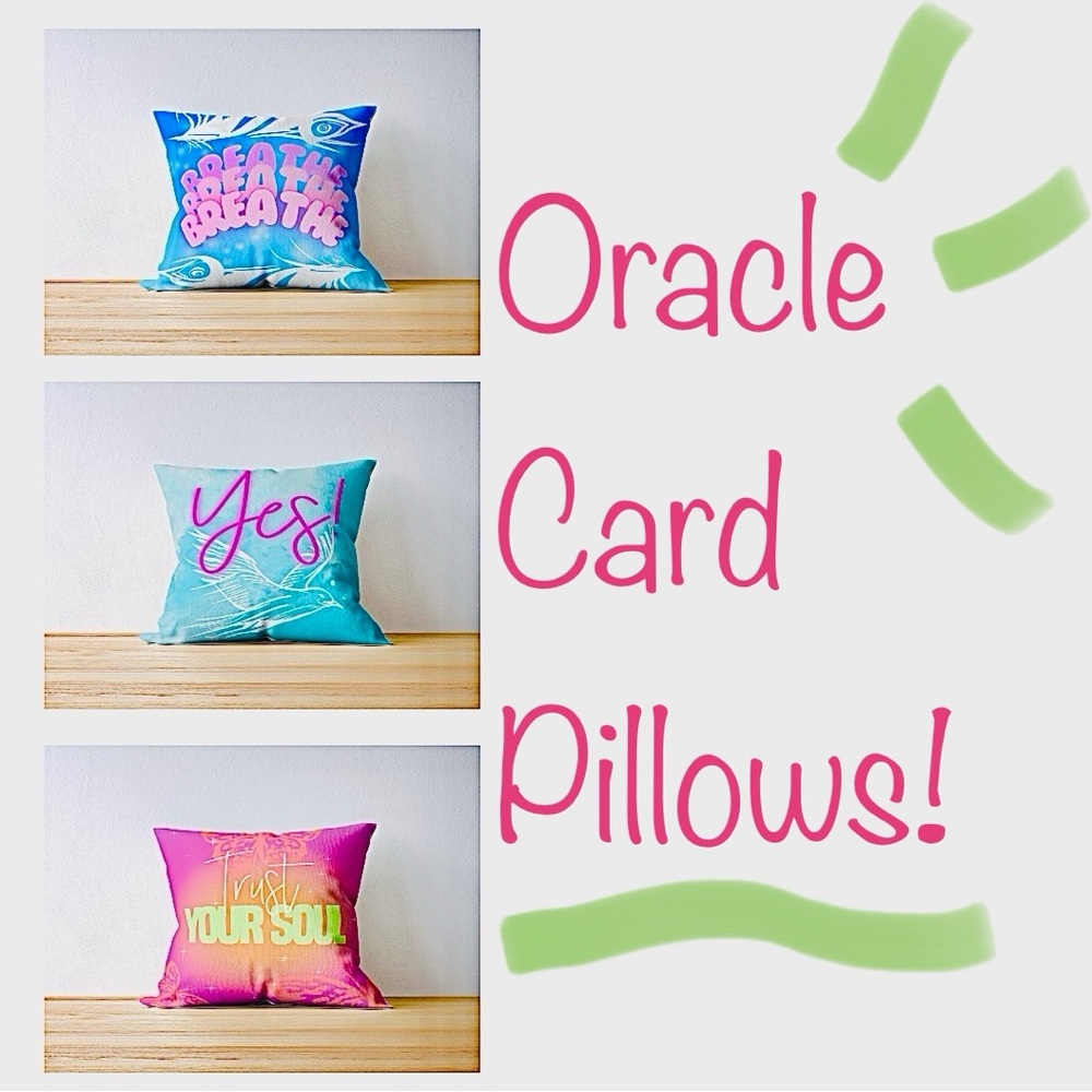 Cute Home Dorm Decor - Oracle Card Pillows!